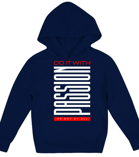 Red and white Minimalist Typography Motivational Kids Hoodie