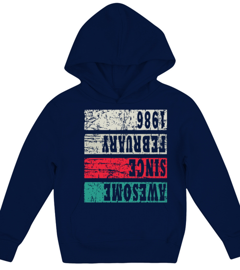 Retro Birthday Year Vintage 1986 Kids Hoodie