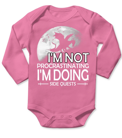 Im Not Procrastinating Im Doing Side Quests Long Sleeve Baby One-Piece