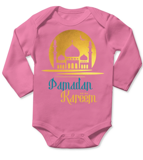 Pamadan Kareem Islamic Fasting On Ramadan Month Long Sleeve Baby One-Piece