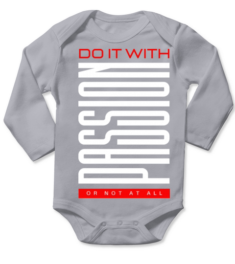 Red and white Minimalist Typography Motivational Long Sleeve Baby One-Piece