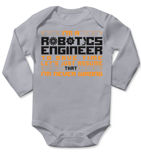 Robot Robotics Engineer Vintage Long Sleeve Baby One-Piece