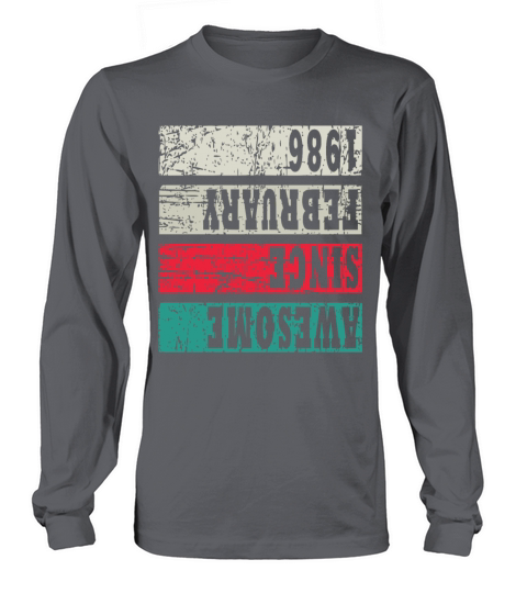Retro Birthday Year Vintage 1986 Long sleeved Unisex