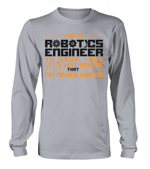 Robot Robotics Engineer Vintage Long sleeved Unisex