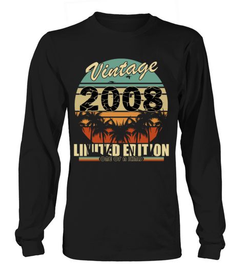 Vintage 2008 Birthday Long sleeved Unisex