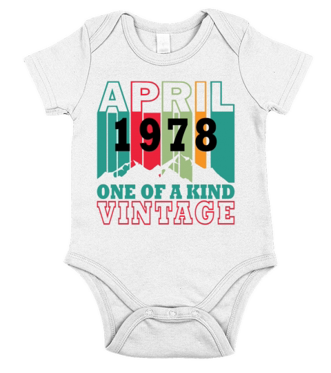 1978 April Birthday Legend Short Sleeve Baby One-Piece