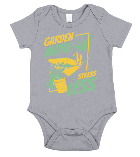Garden More Stress Less Gardener Horticulture Short Sleeve Baby One-Piece