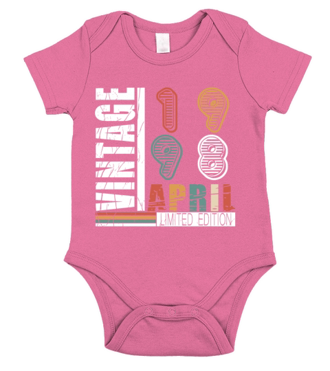 Month of birth April 1998 Short Sleeve Baby One-Piece