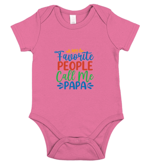 My Favorite People Call Me Papa Short Sleeve Baby One-Piece