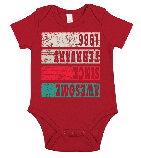 Retro Birthday Year Vintage 1986 Short Sleeve Baby One-Piece