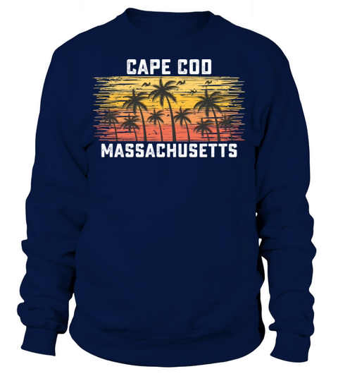 Cape Cod Massachusetts Summer Retro VIntage Sweatshirt Unisex