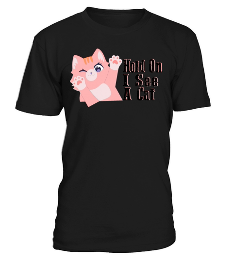 Hold On I See A Cat Vintage Cat Mom Kitten T-Shirt Unisex