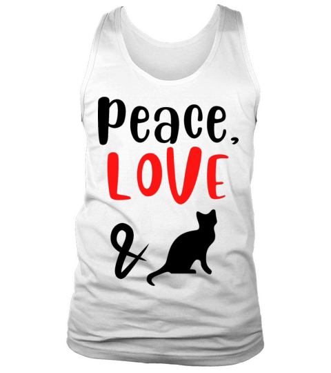 Peace Love and Black Cats Tank Top Unisex