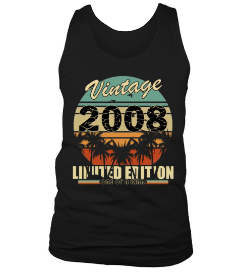 Vintage 2008 Birthday Tank Top Unisex