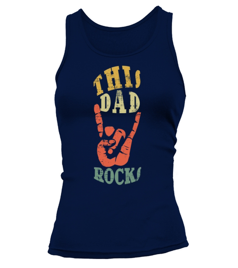 Dad Rocks Rocker Retro Vintage Fathers Day Tank top Woman