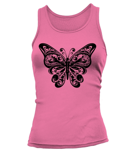 Elegant Vintage Butterfly Tattoo Style Tank top Woman