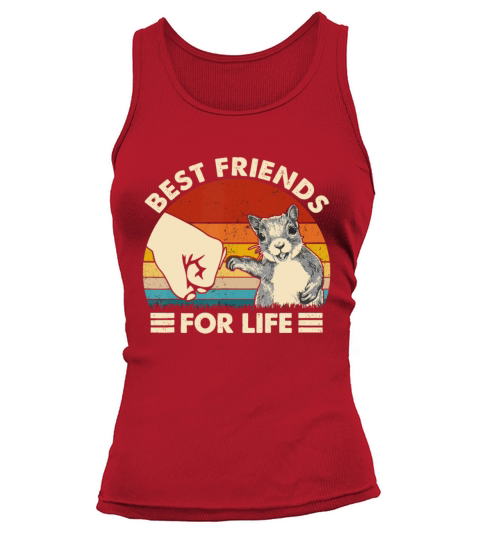 Retro Vintage Squirrel Best Friend For Life Fist B Tank top Woman