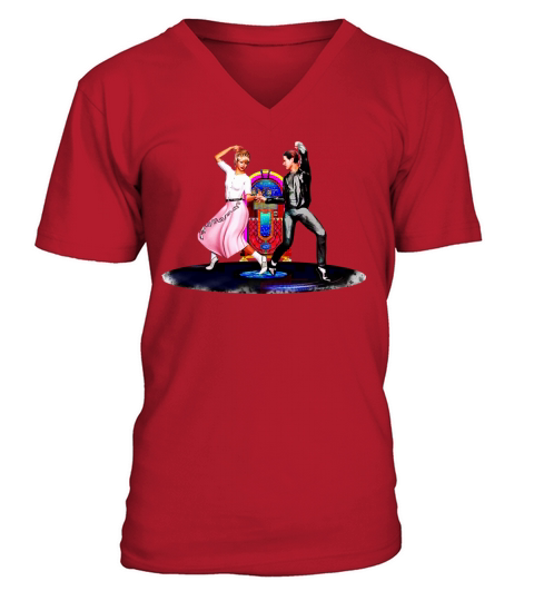 1950s Swing Dancers V-Neck T-shirt