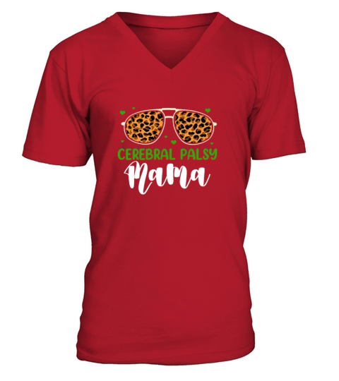 Cerebral Palsy Mama V-Neck T-shirt
