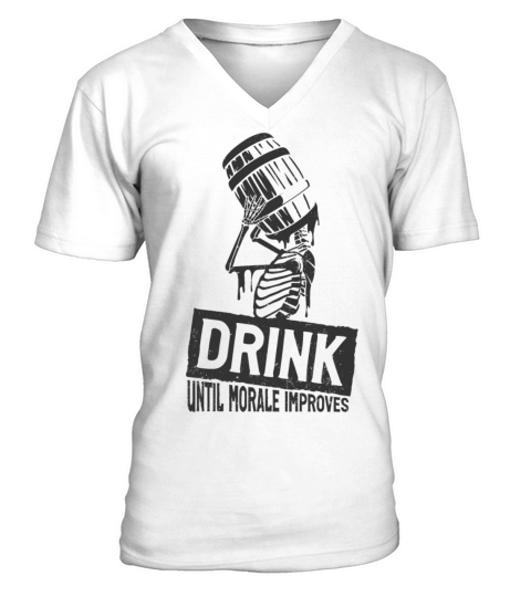 Drink Morale V-Neck T-shirt