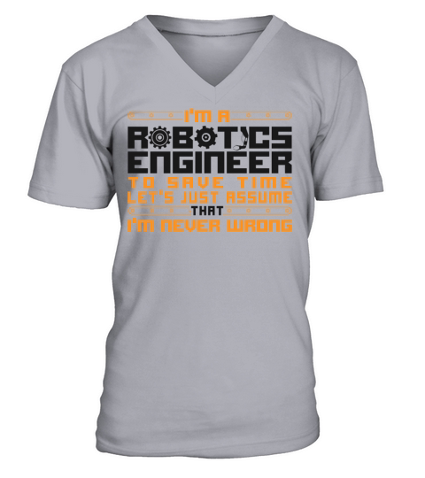 Robot Robotics Engineer Vintage V-Neck T-shirt