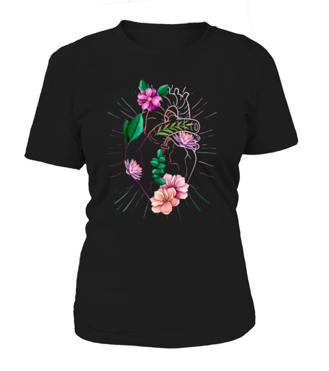Anatomical Heart And Flowers Women's T-Shirt