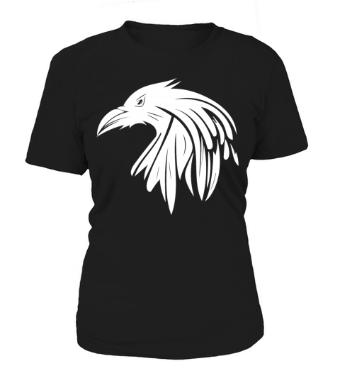 Raven With A Sinister Look As A Tattoo Portrait Women's T-Shirt