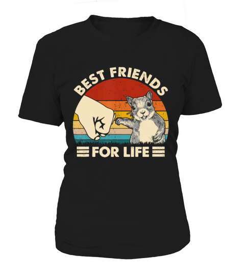 Retro Vintage Squirrel Best Friend For Life Fist B Women's T-Shirt
