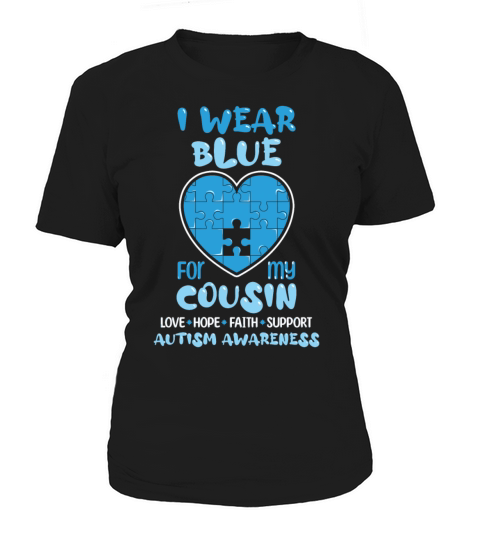 Wear Puzzle April Blue For Cousin Autism Awareness Women's T-Shirt
