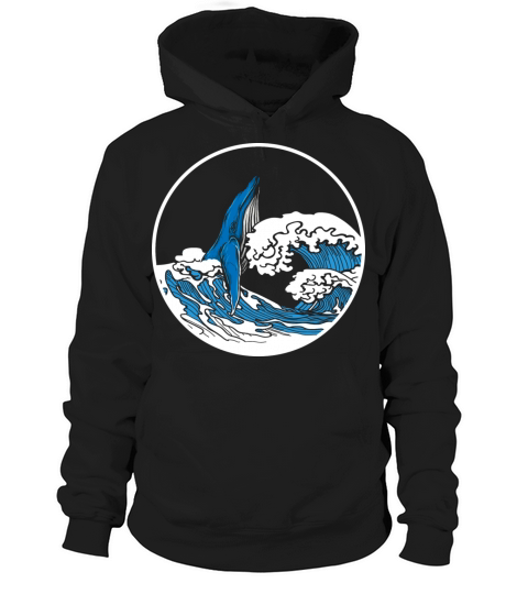 Playful Hump Back Whale Aesthetic Design Hoodie Unisex
