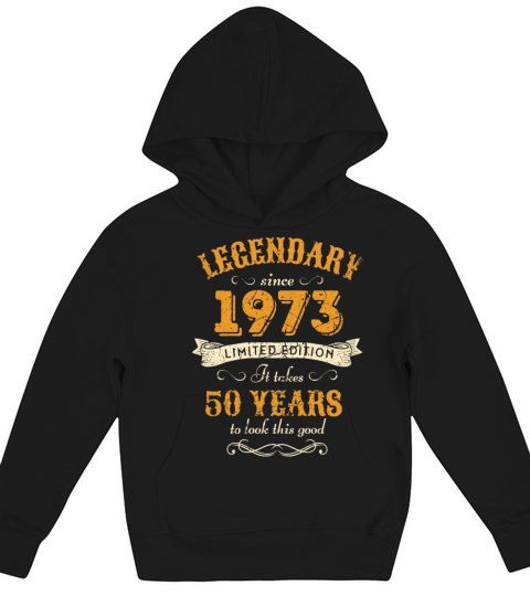 50th Birthday Vintage 1973 Kids Hoodie