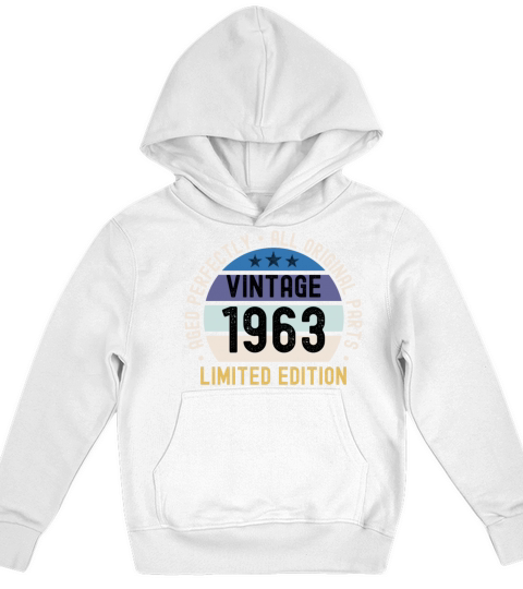 60th Birthday Vintage 1963 Kids Hoodie