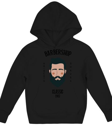 Barbershop Haircuts and Shaves Kids Hoodie