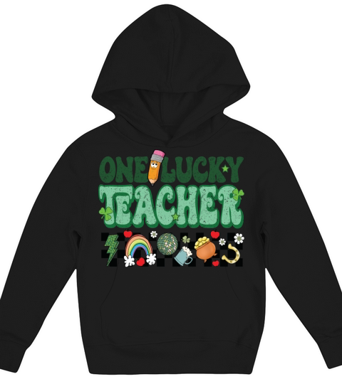 Lucky Teacher Saint Paddys St Patricks Day Vintage Kids Hoodie