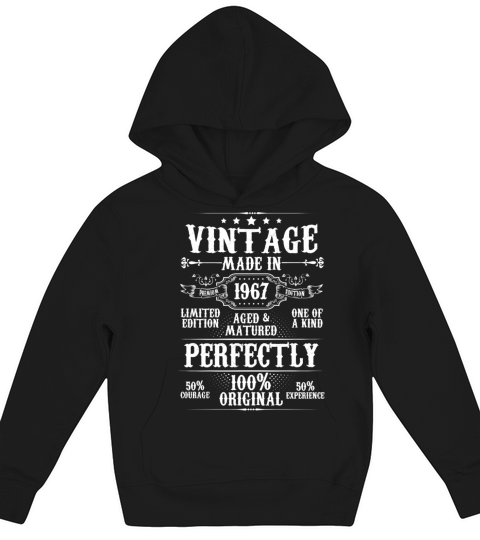 Vintage Made In 1967 Aged Matured Perfectly Kids Hoodie