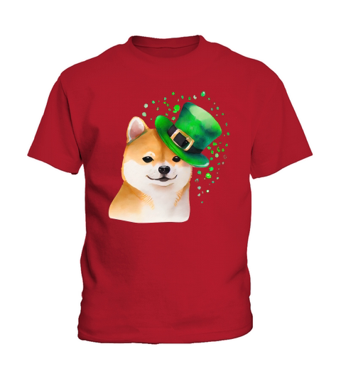 Cute Shiba Inu Dog Saint Patricks Day Kids T-Shirt