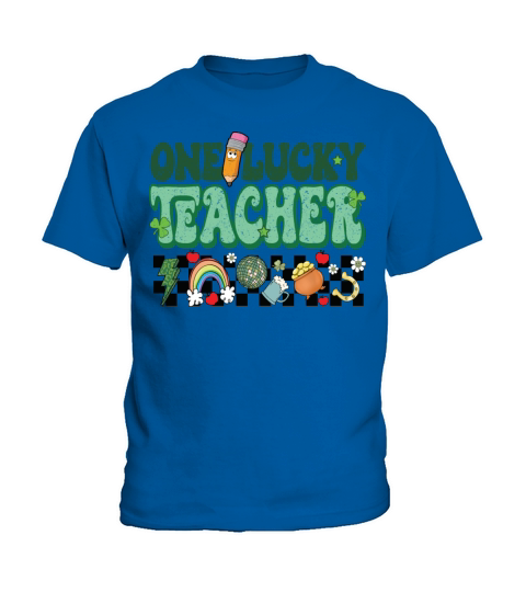 Lucky Teacher Saint Paddys St Patricks Day Vintage Kids T-Shirt