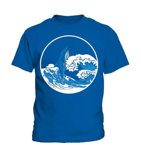Playful Hump Back Whale Aesthetic Design Kids T-Shirt