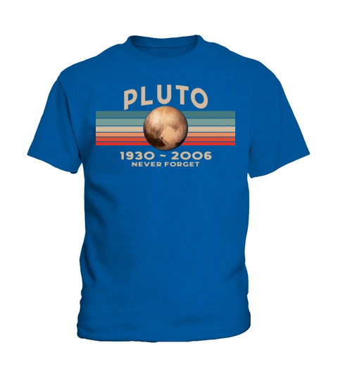 Pluto Never Forget 1930 - 2006 Vintage Space Kids T-Shirt