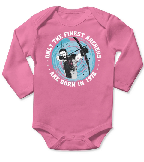 Archer born in 1976 Vintage Birthday Arrow-sports Long Sleeve Baby One-Piece