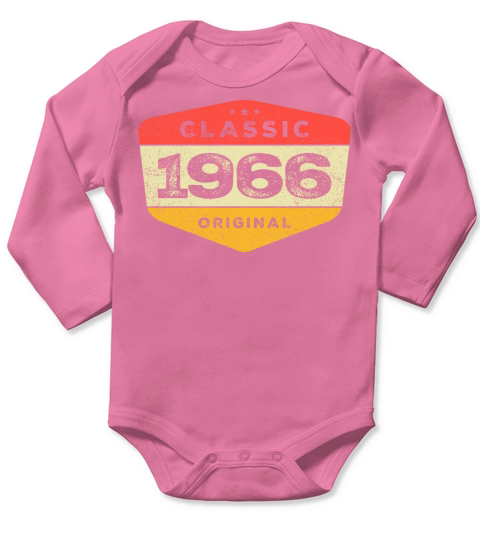 Classic 1966 57 Birthday Vintage Long Sleeve Baby One-Piece