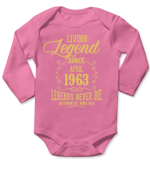 Living Legend since April 1963 Long Sleeve Baby One-Piece