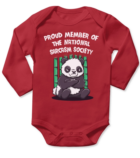 Proud Member of the National Sarcasm Society Funny Long Sleeve Baby One-Piece