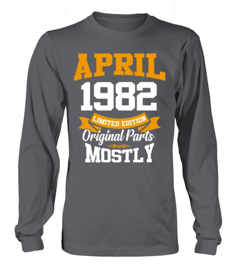 April 1982 Vintage Birthday Present Long sleeved Unisex
