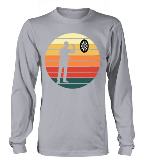 Darts Dart Player Dart-Throwing Retro Vintage Gift Long sleeved Unisex