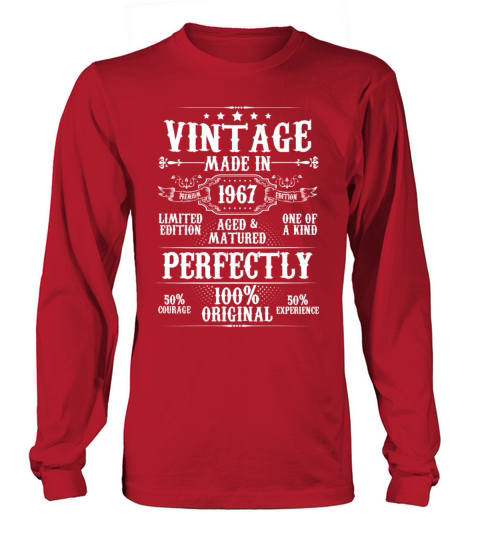 Vintage Made In 1967 Aged Matured Perfectly Long sleeved Unisex