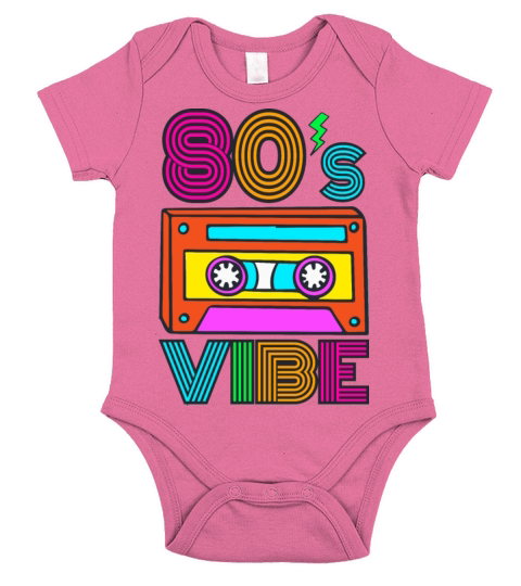 1980s Synthwave Aesthetic Vintage 80s Vibe Short Sleeve Baby One-Piece