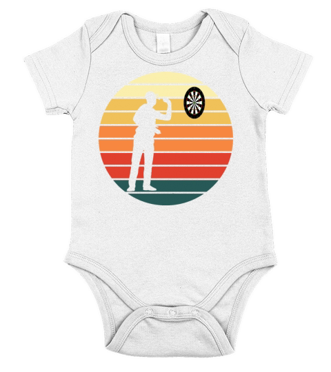 Darts Dart Player Dart-Throwing Retro Vintage Gift Short Sleeve Baby One-Piece