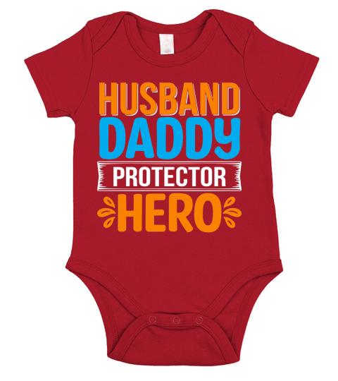 Husband daddy protector hero Short Sleeve Baby One-Piece