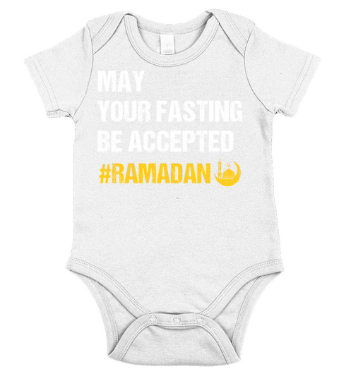 May Your Fasting Be Accepted Ramadan Mubarak Month Short Sleeve Baby One-Piece